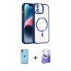 MARSİLYAN™- iPhone 11 Kılıf Yadigar Asil Koleksiyonu - Siyah Bilvis 5in1 5D Magic Hayalet Cam Ekran Koruyucu + Neon Fosforlu Kamera Lens - TU