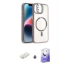 MARSİLYAN™- iPhone 11 Kılıf Yadigar Asil Koleksiyonu - Siyah Bilvis 5in1 5D Magic Hayalet Cam Ekran Koruyucu + Renkli Kamera Lens Koruma Cam - SI