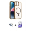 MARSİLYAN™- iPhone 11 Kılıf Yadigar Asil Koleksiyonu - Siyah Bilvis 5in1 5D Magic Hayalet Cam Ekran Koruyucu + Pers Alüminyum Kamera Lens - GI