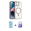 MARSİLYAN™- iPhone 11 Kılıf Yadigar Asil Koleksiyonu - Siyah Bilvis 5in1 5D Magic Hayalet Cam Ekran Koruyucu + Yeşil Neon Fosforlu Kamera Lens