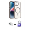 MARSİLYAN™- iPhone 11 Kılıf Yadigar Asil Koleksiyonu - Siyah Bilvis 5in1 5D Magic Hayalet Cam Ekran Koruyucu + Pers Alüminyum Kamera Lens - YL