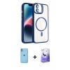 MARSİLYAN™- iPhone 11 Kılıf Yadigar Asil Koleksiyonu - Siyah Bilvis 5in1 5D Magic Hayalet Cam Ekran Koruyucu + Yeşil Neon Fosforlu Kamera Lens