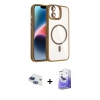 MARSİLYAN™- iPhone 11 Kılıf Yadigar Asil Koleksiyonu - Siyah Bilvis 5in1 5D Magic Hayalet Cam Ekran Koruyucu + Pers Alüminyum Kamera Lens - LT