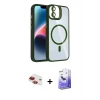 MARSİLYAN™- iPhone 11 Kılıf Yadigar Asil Koleksiyonu - Siyah Bilvis 5in1 5D Magic Hayalet Cam Ekran Koruyucu + Pers Alüminyum Kamera Lens - KI