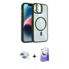 MARSİLYAN™- iPhone 11 Kılıf Yadigar Asil Koleksiyonu - Siyah Bilvis 5in1 5D Magic Hayalet Cam Ekran Koruyucu + Pers Alüminyum Kamera Lens - GI