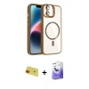 MARSİLYAN™- iPhone 11 Kılıf Yadigar Asil Koleksiyonu - Siyah Bilvis 5in1 5D Magic Hayalet Cam Ekran Koruyucu + Rainbow Kamera Lens Koruma Cam - KI