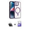 MARSİLYAN™- iPhone 11 Kılıf Yadigar Asil Koleksiyonu - Siyah Bilvis 5in1 5D Magic Hayalet Cam Ekran Koruyucu + Kamera Lens Koruma Cam - SF