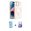 MARSİLYAN™- iPhone 11 Kılıf Yadigar Asil Koleksiyonu - Siyah Bilvis 5in1 5D Magic Hayalet Cam Ekran Koruyucu + Neon Fosforlu Kamera Lens - MI