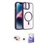 MARSİLYAN™- iPhone 11 Kılıf Yadigar Asil Koleksiyonu - Siyah Bilvis 5in1 5D Magic Hayalet Cam Ekran Koruyucu + Pers Alüminyum Kamera Lens - KI