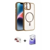 MARSİLYAN™- iPhone 11 Kılıf Yadigar Asil Koleksiyonu - Siyah Bilvis 5in1 5D Magic Hayalet Cam Ekran Koruyucu + Pers Alüminyum Kamera Lens - KI