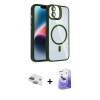 MARSİLYAN™- iPhone 11 Kılıf Yadigar Asil Koleksiyonu - Siyah Bilvis 5in1 5D Magic Hayalet Cam Ekran Koruyucu + Pers Alüminyum Kamera Lens - YL