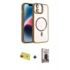 MARSİLYAN™- iPhone 11 Kılıf Yadigar Asil Koleksiyonu - Siyah Bilvis Hayalet Cam Ekran Koruyucu + Rainbow Kamera Lens Koruma Cam - KI