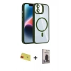 MARSİLYAN™- iPhone 11 Kılıf Yadigar Asil Koleksiyonu - Siyah Bilvis Hayalet Cam Ekran Koruyucu + Rainbow Kamera Lens Koruma Cam - KI