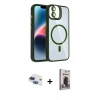 MARSİLYAN™- iPhone 11 Kılıf Yadigar Asil Koleksiyonu - Siyah Bilvis Hayalet Cam Ekran Koruyucu + Pers Alüminyum Kamera Lens - LT
