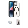 MARSİLYAN™- iPhone 11 Kılıf Yadigar Asil Koleksiyonu - Siyah Bilvis Hayalet Cam Ekran Koruyucu + Pers Alüminyum Kamera Lens - LT
