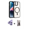 MARSİLYAN™- iPhone 11 Kılıf Yadigar Asil Koleksiyonu - Siyah Bilvis Hayalet Cam Ekran Koruyucu + Raze Metal Kamera Lens - MR