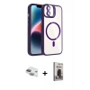 MARSİLYAN™- iPhone 11 Kılıf Yadigar Asil Koleksiyonu - Siyah Bilvis Hayalet Cam Ekran Koruyucu + Pers Alüminyum Kamera Lens - YL