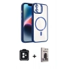 MARSİLYAN™- iPhone 11 Kılıf Yadigar Asil Koleksiyonu - Siyah Bilvis Hayalet Cam Ekran Koruyucu + PVD Metal Kamera Lens - SH