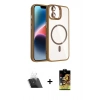 MARSİLYAN™- iPhone 11 Kılıf Yadigar Asil Koleksiyonu - Siyah Buffer Cam Ekran Koruyucu + Kamera Lens Koruma Cam - SF