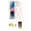 MARSİLYAN™- iPhone 11 Kılıf Yadigar Asil Koleksiyonu - Siyah Buffer Cam Ekran Koruyucu + Kırmızı Rainbow Kamera Lens Koruma Cam