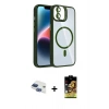 MARSİLYAN™- iPhone 11 Kılıf Yadigar Asil Koleksiyonu - Siyah Buffer Cam Ekran Koruyucu + Pers Alüminyum Kamera Lens - LT