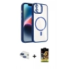 MARSİLYAN™- iPhone 11 Kılıf Yadigar Asil Koleksiyonu - Siyah Buffer Cam Ekran Koruyucu + Pers Alüminyum Kamera Lens - LT