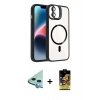 MARSİLYAN™- iPhone 11 Kılıf Yadigar Asil Koleksiyonu - Siyah Buffer Cam Ekran Koruyucu + Raze Metal Kamera Lens - MI