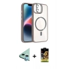 MARSİLYAN™- iPhone 11 Kılıf Yadigar Asil Koleksiyonu - Siyah Buffer Cam Ekran Koruyucu + Raze Metal Kamera Lens - MI