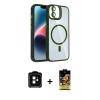 MARSİLYAN™- iPhone 11 Kılıf Yadigar Asil Koleksiyonu - Siyah Buffer Cam Ekran Koruyucu + PVD Metal Kamera Lens - TU