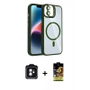 MARSİLYAN™- iPhone 11 Kılıf Yadigar Asil Koleksiyonu - Siyah Buffer Cam Ekran Koruyucu + PVD Metal Kamera Lens - YL