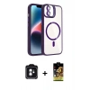 MARSİLYAN™- iPhone 11 Kılıf Yadigar Asil Koleksiyonu - Siyah Buffer Cam Ekran Koruyucu + PVD Metal Kamera Lens - YL