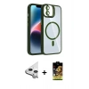 MARSİLYAN™- iPhone 11 Kılıf Yadigar Asil Koleksiyonu - Siyah Buffer Cam Ekran Koruyucu + Raze Metal Kamera Lens - GS