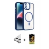 MARSİLYAN™- iPhone 11 Kılıf Yadigar Asil Koleksiyonu - Siyah Buffer Cam Ekran Koruyucu + Raze Metal Kamera Lens - GS