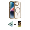 MARSİLYAN™- iPhone 11 Kılıf Yadigar Asil Koleksiyonu - Siyah Buffer Cam Ekran Koruyucu + Raze Metal Kamera Lens - MI