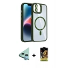 MARSİLYAN™- iPhone 11 Kılıf Yadigar Asil Koleksiyonu - Siyah Buffer Cam Ekran Koruyucu + Raze Metal Kamera Lens - MI
