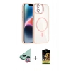 MARSİLYAN™- iPhone 11 Kılıf Yadigar Asil Koleksiyonu - Siyah Buffer Cam Ekran Koruyucu + Raze Metal Kamera Lens - KI