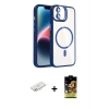 MARSİLYAN™- iPhone 11 Kılıf Yadigar Asil Koleksiyonu - Siyah Buffer Cam Ekran Koruyucu + Renkli Kamera Lens Koruma Cam - SI