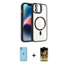 MARSİLYAN™- iPhone 11 Kılıf Yadigar Asil Koleksiyonu - Siyah Buffer Cam Ekran Koruyucu + Neon Fosforlu Kamera Lens - YL