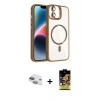 MARSİLYAN™- iPhone 11 Kılıf Yadigar Asil Koleksiyonu - Siyah Buffer Cam Ekran Koruyucu + Pers Alüminyum Kamera Lens - YL