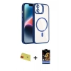 MARSİLYAN™- iPhone 11 Kılıf Yadigar Asil Koleksiyonu - Siyah Buffer Hayalet Cam Ekran Koruyucu + Rainbow Kamera Lens Koruma Cam - KI