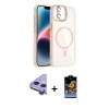 MARSİLYAN™- iPhone 11 Kılıf Yadigar Asil Koleksiyonu - Siyah Buffer Hayalet Cam Ekran Koruyucu + Mor Raze Metal Kamera Lens