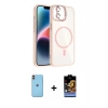 MARSİLYAN™- iPhone 11 Kılıf Yadigar Asil Koleksiyonu - Siyah Buffer Hayalet Cam Ekran Koruyucu + Neon Fosforlu Kamera Lens - TU