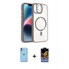 MARSİLYAN™- iPhone 11 Kılıf Yadigar Asil Koleksiyonu - Siyah Buffer Hayalet Cam Ekran Koruyucu + Neon Fosforlu Kamera Lens - TU