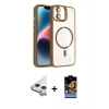 MARSİLYAN™- iPhone 11 Kılıf Yadigar Asil Koleksiyonu - Siyah Buffer Hayalet Cam Ekran Koruyucu + Raze Metal Kamera Lens - GS