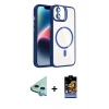 MARSİLYAN™- iPhone 11 Kılıf Yadigar Asil Koleksiyonu - Siyah Buffer Hayalet Cam Ekran Koruyucu + Raze Metal Kamera Lens - MI