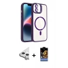 MARSİLYAN™- iPhone 11 Kılıf Yadigar Asil Koleksiyonu - Siyah Buffer Hayalet Cam Ekran Koruyucu + Raze Metal Kamera Lens - GS