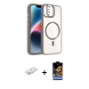 MARSİLYAN™- iPhone 11 Kılıf Yadigar Asil Koleksiyonu - Siyah Buffer Hayalet Cam Ekran Koruyucu + Renkli Kamera Lens Koruma Cam - SI