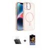 MARSİLYAN™- iPhone 11 Kılıf Yadigar Asil Koleksiyonu - Siyah Buffer Hayalet Cam Ekran Koruyucu + Şeffaf Kamera Lens Koruma Cam