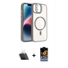 MARSİLYAN™- iPhone 11 Kılıf Yadigar Asil Koleksiyonu - Siyah Buffer Hayalet Cam Ekran Koruyucu + Şeffaf Kamera Lens Koruma Cam