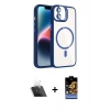 MARSİLYAN™- iPhone 11 Kılıf Yadigar Asil Koleksiyonu - Siyah Buffer Hayalet Cam Ekran Koruyucu + Şeffaf Kamera Lens Koruma Cam